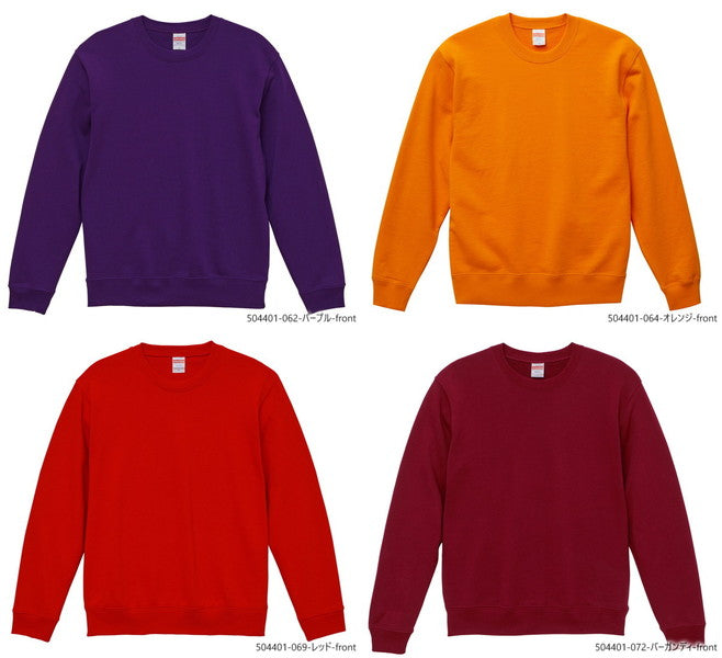 無地 スウェチEƒˆ トレーナã�E メンズ レチE‚£ース S M L XL イエロー 黁E赤 レチEƒ‰ バã�EガンチE‚£ ブラウン 茶 グリーン 緁Eブルー 靁Eパã�Eプル 紫 ピンク オレンジ 5044-01 UnitedAthle 10.0オンス クルーネック スウェチEƒˆ�Eˆ裏パイル�E�EC)