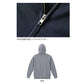 無地 ジップアップパーカー メンズ レディース XS S M L XL ホワイト 白 ブラック 黒 ネイビー 紺 グレー 灰色 5330-01 UnitedAthle 8.8オンス ミドルウェイト スウェット フルジップ パーカ (C)