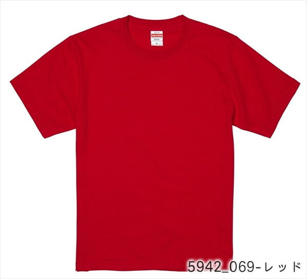 半袖Tシャツ 無地 綿 クルーネック メンズ レディース XS S M L XL 白 ホワイト グレー 黒 ブラック 赤 レッド オレンジ ピンク バーガンディ 黄色 イエロー ゴールド チャコール 5942-01 United Athle 6.2オンス プレミアム Tシャツ (C)
