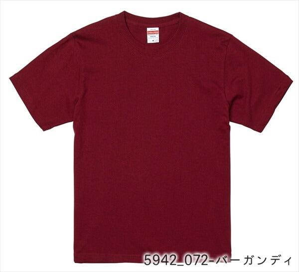 半袖Tシャツ 無地 綿 クルーネック メンズ レディース XS S M L XL 白 ホワイト グレー 黒 ブラック 赤 レッド オレンジ ピンク バーガンディ 黄色 イエロー ゴールド チャコール 5942-01 United Athle 6.2オンス プレミアム Tシャツ (C)
