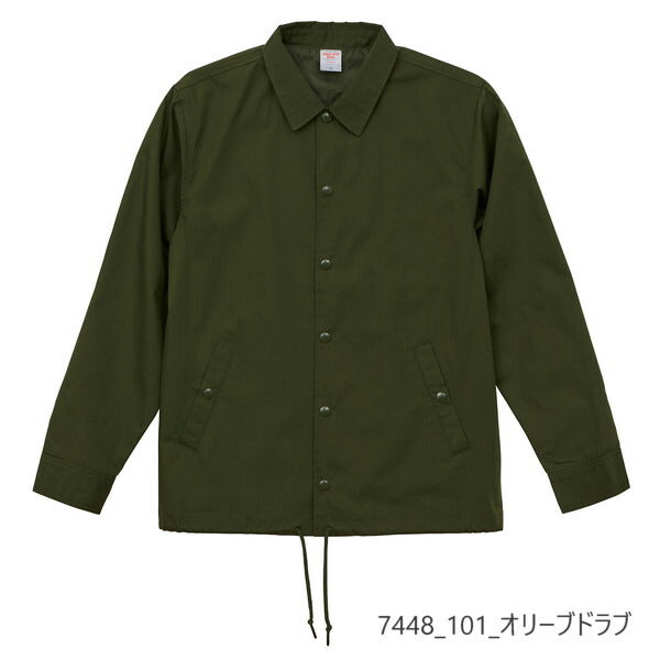 ブルゾン 無地 長袁E防寁Eワークウェア メンズ レチE‚£ース 大きいサイズ XXL 黁EブラチE‚¯ ベã�Eジュ 紺 ネイビã�E 緁EオリーブドラチE 7448-01 UnitedAthle T/C コーチジャケチEƒˆ�Eˆ裏地付！EC)