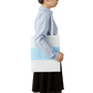 不織布カラーパネルボーダートート