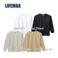 半袖TシャチE無地 メンズ レチE‚£ース M L XL 黁EブラチE‚¯ 白tシャチEホワイチEカーキ MS1608 LIFEMAX 10.2オンススーパã�EヘビーウェイトロングスリーブＴシャチE(B)