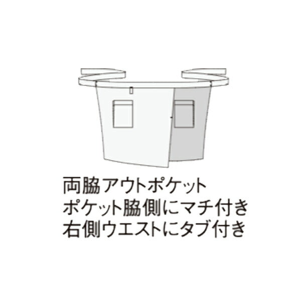 ワークエプロン カフェエプロン 制朁EポリエスチEƒ« 無地 前掛ぁEメンズ レチE‚£ース F グレー 黁EブラチE‚¯ コンビカラー FK7172 FACE MIX 和エプロン (B)