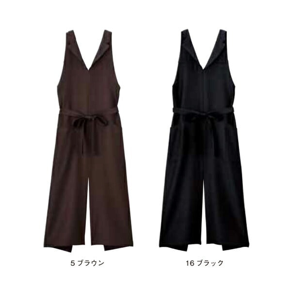 ワークエプロン カフェエプロン 制朁EポリエスチEƒ« 無地 バッククロス メンズ レチE‚£ース F 黁EブラチE‚¯ ブラウン 茶色 FK7177 FACE MIX 襟付き胸当てエプロン (B)