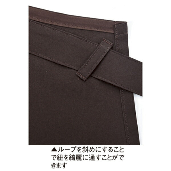ワークエプロン カフェエプロン 制朁EポリエスチEƒ« 無地 バッククロス メンズ レチE‚£ース F 黁EブラチE‚¯ ブラウン 茶色 FK7177 FACE MIX 襟付き胸当てエプロン (B)