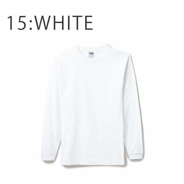 長袖Tシャツ 無地 綿 ロンｔ メンズ レディース XS S M L XL XXL 大きいサイズ 白tシャツ ホワイト MS1606 LIFEMAX 6.2oz コットンロンT (B)