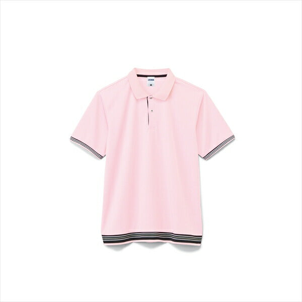 無地 半袖ã�EロシャチEメンズ レチE‚£ース S M L LL 3L 4L 5L 赤 レチEƒ‰ ピンク サチE‚¯ス ターコイズ MS3117 LIFEMAX 裾ラインリブã�EロシャチE(B)