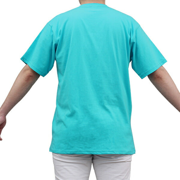 【SALE セール】S M L XXL | 半袖TシャチE| アクアブルー | 綿100�E�E| 大きいサイズ | ビッグシルエチEƒˆ | 無地 水色