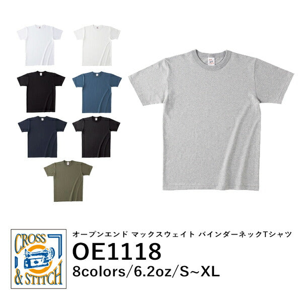 オープンエンドバインダーネックTシャツ