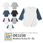 オープンエンド3/4スリーブベースボールTシャツ