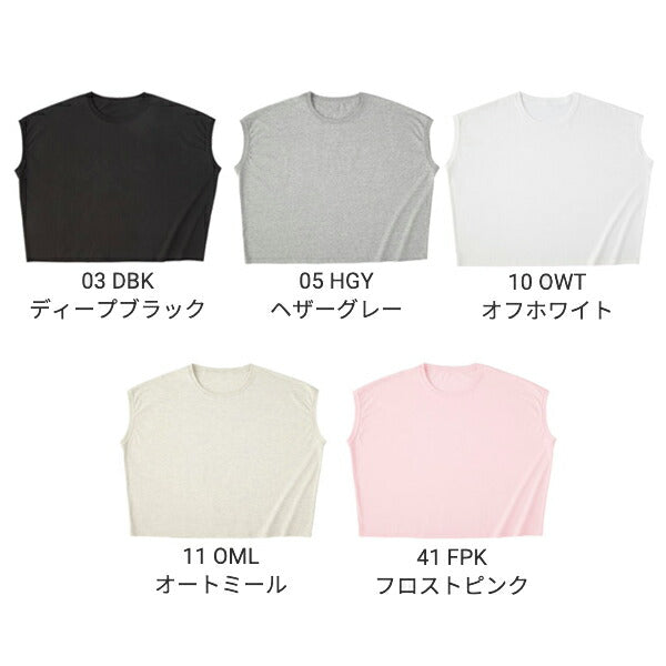 半袖TシャチE無地 薁E‰‹ レチE‚£ース M グレー 黁EブラチE‚¯ オフã�EワイチEオフ白 ピンク オートミール 生æ�EめEWNS-807 TRUSS スリーブレスワイドTシャチE(F)