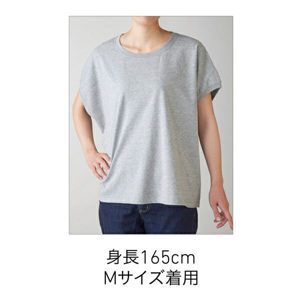 半袖TシャチE無地 薁E‰‹ レチE‚£ース M グレー 黁EブラチE‚¯ オフã�EワイチEオフ白 ピンク オートミール 生æ�EめEWNS-807 TRUSS スリーブレスワイドTシャチE(F)